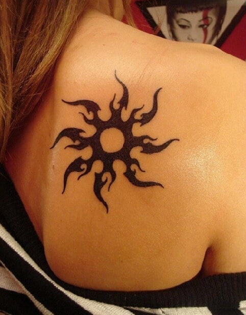 Tribal Sun Tattoo Design