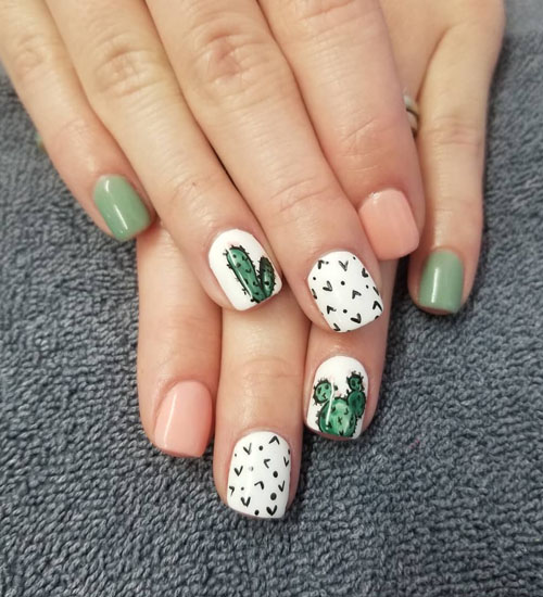 Summer Nail Art Designs Desert Tree