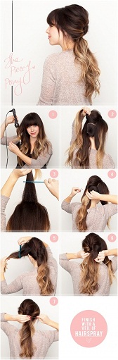 Ombre Long Ponytail Hairstyles