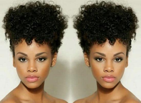 Messy Afro Curled Bob Hairstyle