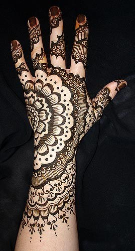 Half Floral Mehndi Design for hand