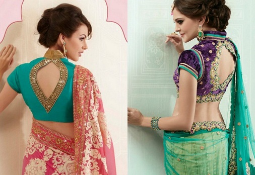 High Neck Pot Pattern Blouse