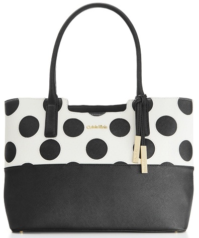 black-and-white-polkas-dot-calvin-klein-bags