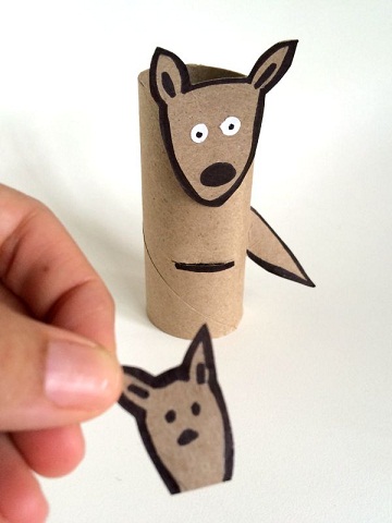 Kangaroo Puppets From Papers