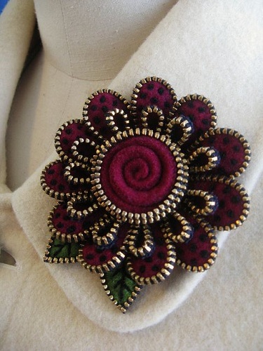 Flower Hair Piece Zipper Crafts