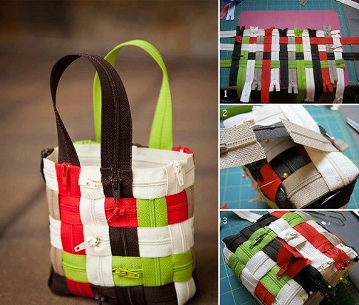Hand Woven Zipper Bag Crafts