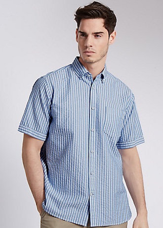 Horizontal Stripped Half sleeve casual Shirt
