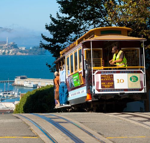 Honeymoon places in California cable car ride, San Francisco