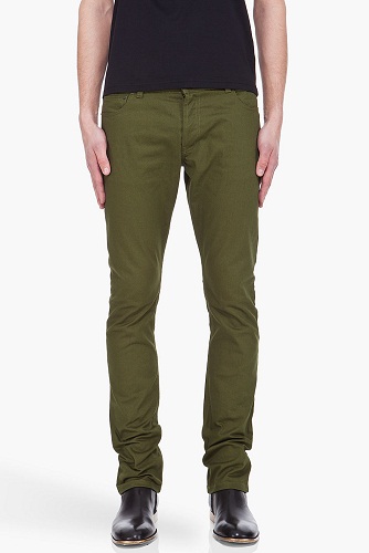 Tapered Green Jeans