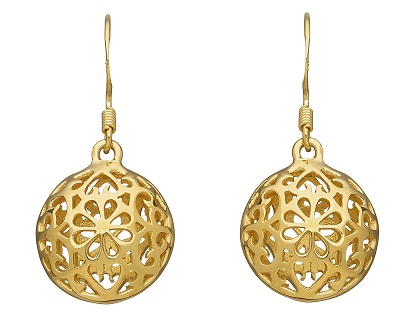 Globe drop earring