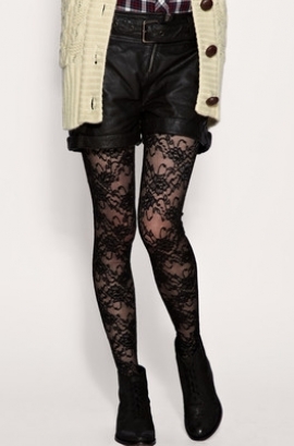 Celebrity Lace Tights Fashion