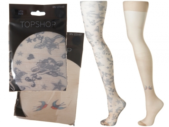 Tattoo Printed Tights Trend