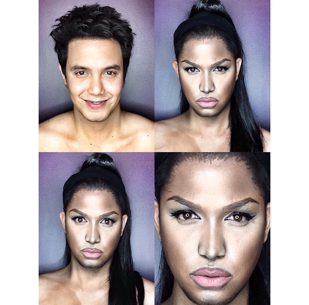 Amazing Makeup Skills! Man Transforms Into Female Celebrities