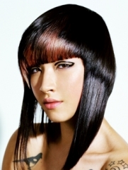 Colored Bangs Hairstyles
