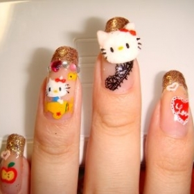 Hello Kitty Nail Art Ideas