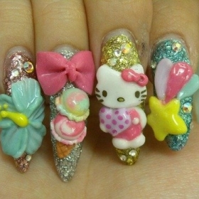 Hello Kitty Nail Art Ideas
