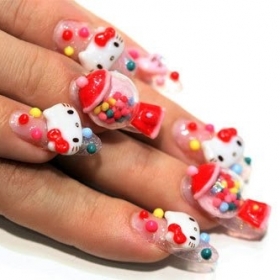Hello Kitty Nail Art Ideas