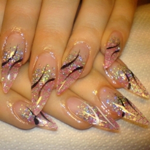 Glittery Nail Art