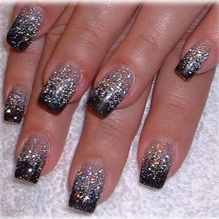 Glittery Nail Art
