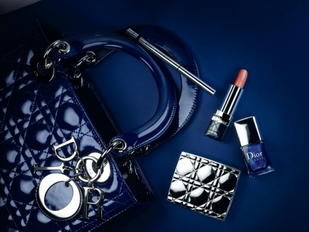 Dior Fall 2020 Blue Tie Makeup Collection