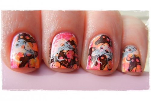 Sponge and Stamping Nail Art Tutorial