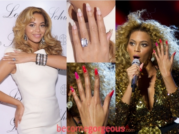 Celebrity Stiletto/Pointy Shaped Nails