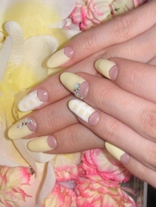 Half Moon Manicure Designs for Summer