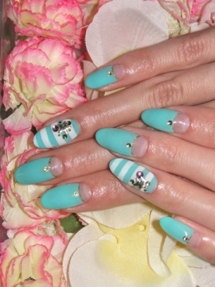 Half Moon Manicure Designs for Summer