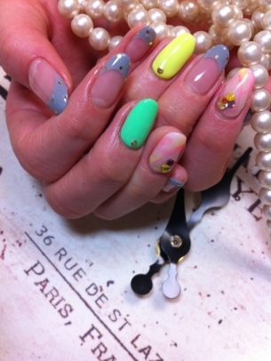 Color Mix Nail Art Ideas for Summer