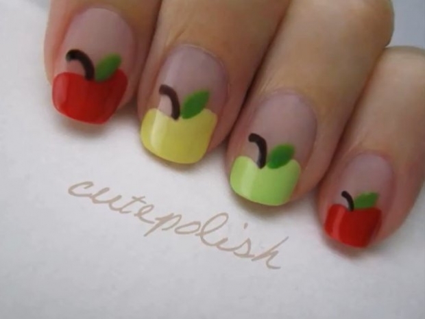 Quick and Easy Delicious Apples Nail Art Tutorial
