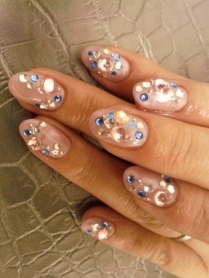 Gems and Rhinestones Nail Art Ideas