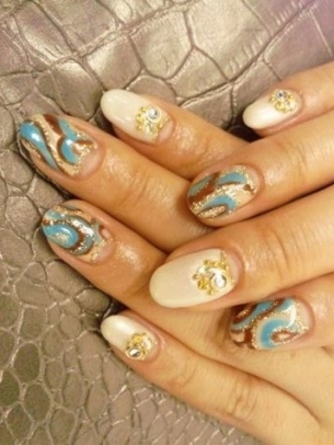 Gems and Rhinestones Nail Art Ideas