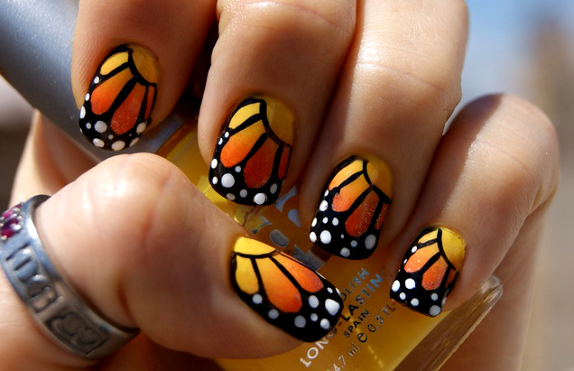 DIY Butterfly Nail Art
