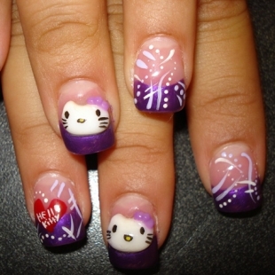 Hello Kitty Nail Art Designs