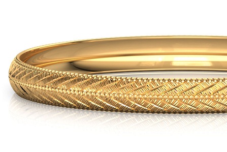 Chevron Gold Bangle