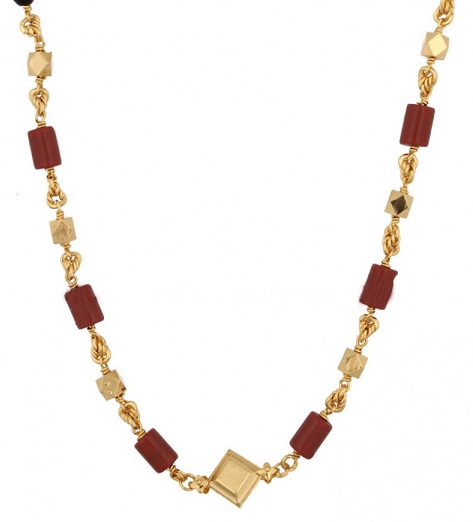 Stone encrusted gold plated chain