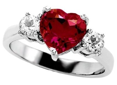 Ruby Heart Diamond for Valentine Day