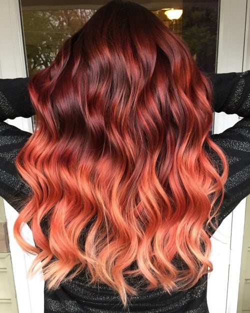 30 Blazing Hot Red Ombre Hair Color Ideas in 2023