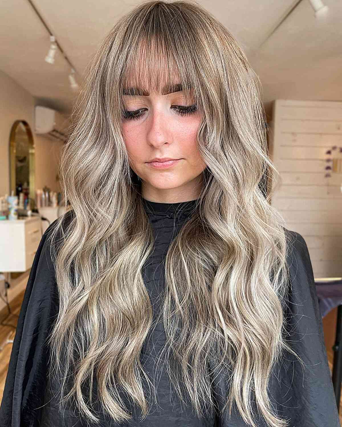 Balayage with Bangs: 25 Coolest Ways to Get Hand-Painted Hair Colors with a Fringe
