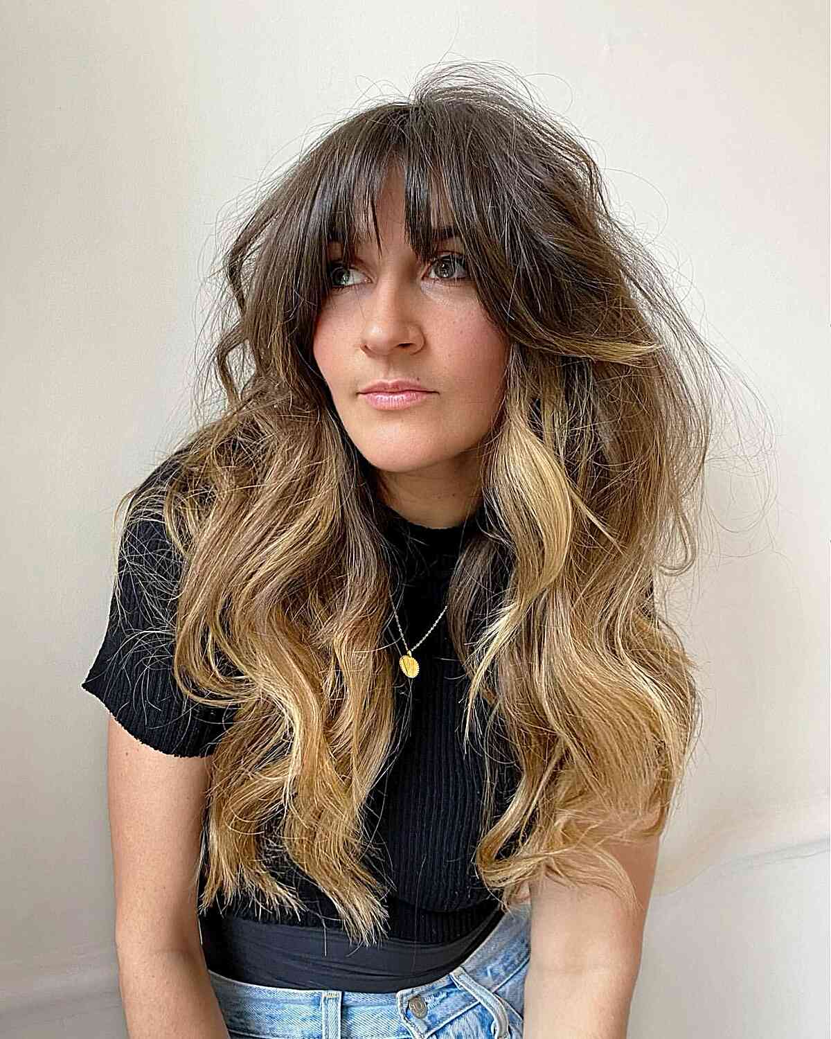 Balayage with Bangs: 25 Coolest Ways to Get Hand-Painted Hair Colors with a Fringe