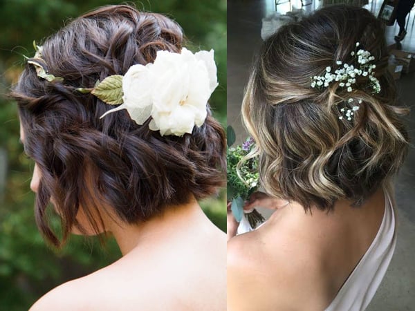9 Easy and Cute Wedding Hairstyles for Short Hair Bride
