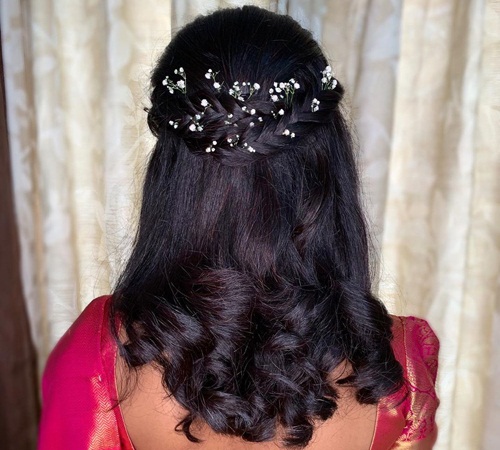 10 Latest Curly Hairstyles for Saree and Lehenga | I Fashion Styles
