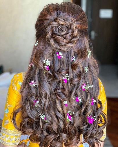10 Latest Curly Hairstyles for Saree and Lehenga | I Fashion Styles