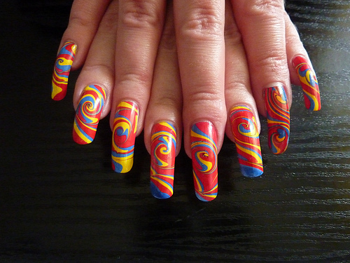 9 Pictures of Easy Water Marble Nail art Designs | I Fashion Styles