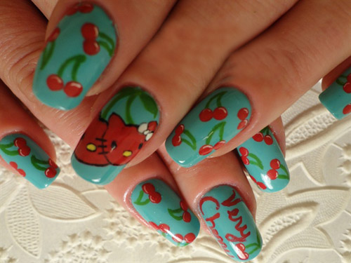 9 Cute and Easy Hello Kitty Nail Art Designs With Images | I Fashion Styles