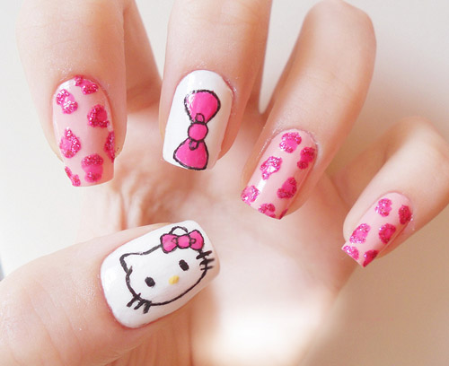 9 Cute and Easy Hello Kitty Nail Art Designs With Images | I Fashion Styles