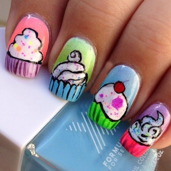 9 Beautiful Cupcake Nail Art Designs with Pictures | I Fashion Styles