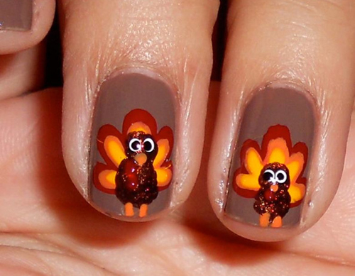 9 Easy Thanksgiving Nail Art Designs with Images | Style At Life
