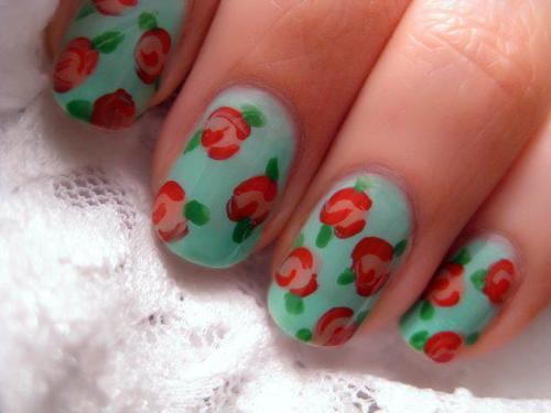 9 Simple and Easy Rose Nail Art Designs with Images | I Fashion Styles