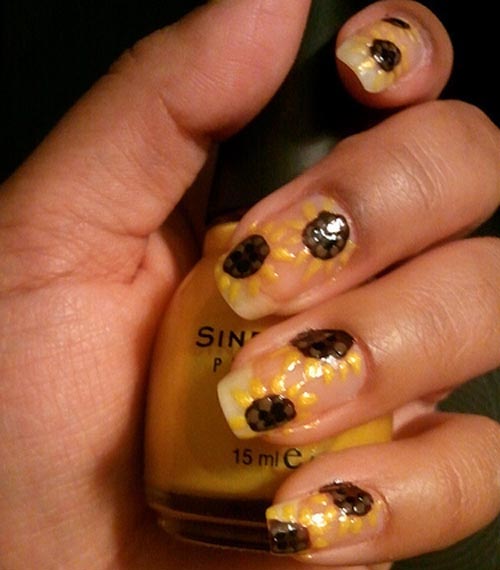 9 Best Sunflower Nail Art Designs with Pictures | I Fashion Styles